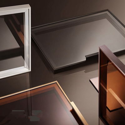 Schlafzimmer-Wohnzimmer-Glastür-Wandschrank, moderne Hochglanz-Garderobe