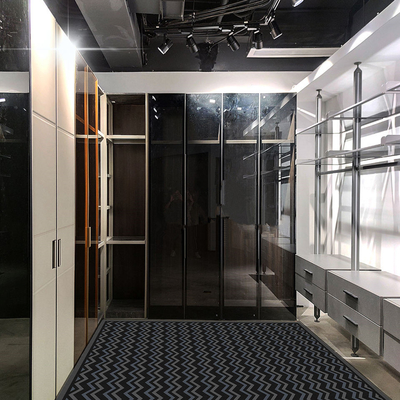 Schlafzimmer-Wohnzimmer-Glastür-Wandschrank, moderne Hochglanz-Garderobe