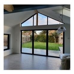 Im amerikanischen Stil panoramisches Windows und Türen milderten Glasörtlich festgelegtes Bild-Aluminiumfenster