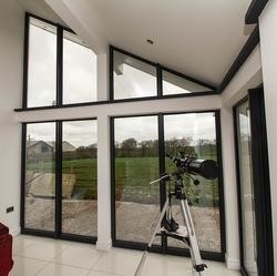 Im amerikanischen Stil panoramisches Windows und Türen milderten Glasörtlich festgelegtes Bild-Aluminiumfenster