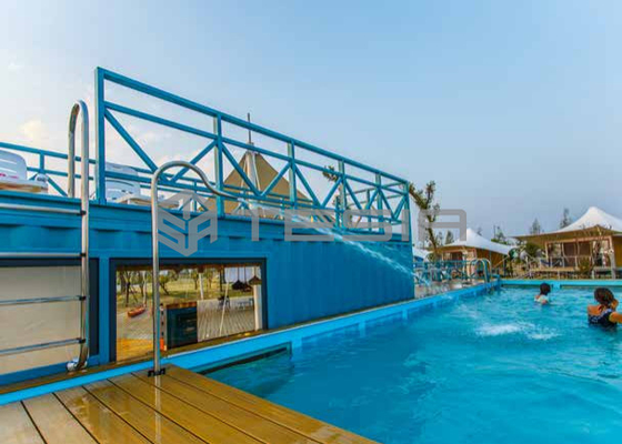 Modulares 20FT 40FT Behälter-vorfabrizierthaus-leuchtender Swimmingpool der Tesia-Industrie-Gewohnheits-