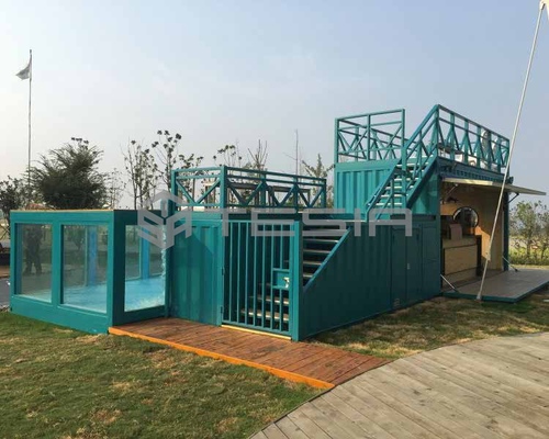 Modulares 20FT 40FT Behälter-vorfabrizierthaus-leuchtender Swimmingpool der Tesia-Industrie-Gewohnheits-