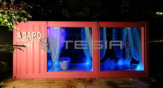 Modulares 20FT 40FT Behälter-vorfabrizierthaus-leuchtender Swimmingpool der Tesia-Industrie-Gewohnheits-