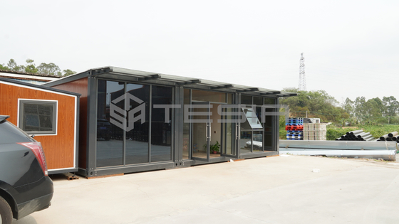 Luxuriöses, 20 Fuß großes, erweiterbares, vorgefertigtes Containerhaus mit leichter Stahlkonstruktion