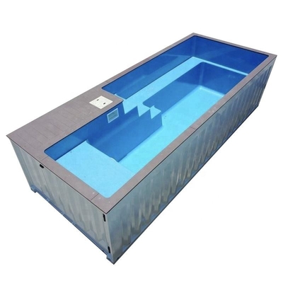 Im Freien besonders angefertigt färben 20' 40' Versandverpackungs-Swimmingpool mit 2&quot; starkes Fenster und Stahltreppe