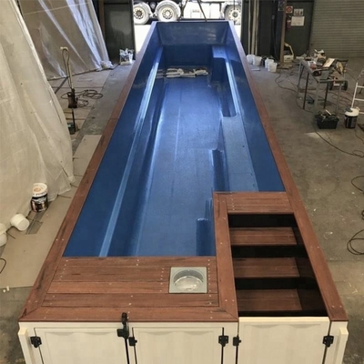 Im Freien besonders angefertigt färben 20' 40' Versandverpackungs-Swimmingpool mit 2&quot; starkes Fenster und Stahltreppe