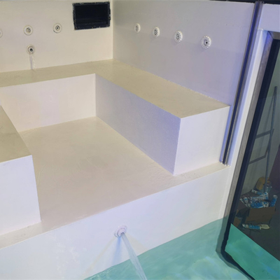 Luxuriöser, vorgefertigter, moderner, tragbarer Container-Swimmingpool mit hochfester Glaswand