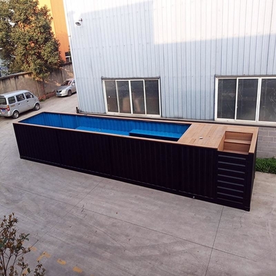 40FT Fertighaus kundengebundener Größen-und Farbbehälter-Swimmingpool durch Stahlmaterial mit elektrischem und fallen lassendem System