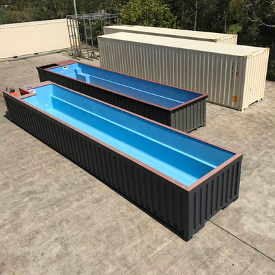 40FT Fertighaus kundengebundener Größen-und Farbbehälter-Swimmingpool durch Stahlmaterial mit elektrischem und fallen lassendem System