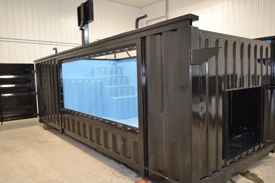US-Amerika-Standard, kundenspezifische Farbe und Material, Container-Schwimmbecken, 20 Fuß, 40 Fuß, mit Wellenwasserstrahl-LED-Licht