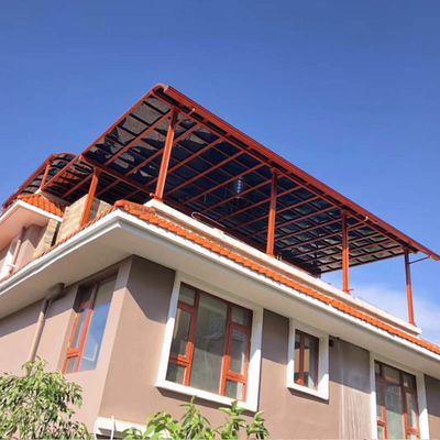 Aluminiumpolycarbonat M Shape Black Color oder kundengebundener Farbautoparkplatz-Schutz für Haus-Garage