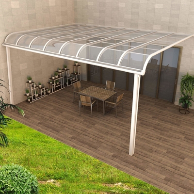 Aluminiumpolycarbonat M Shape Black Color oder kundengebundener Farbautoparkplatz-Schutz für Haus-Garage