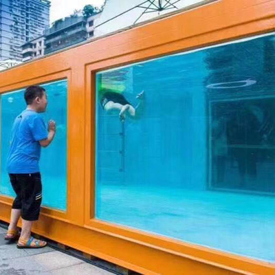 Außen Stahlkonstruktionsrahmen 20FT 40FT Vorgefertigter Behälter Schwimmbad