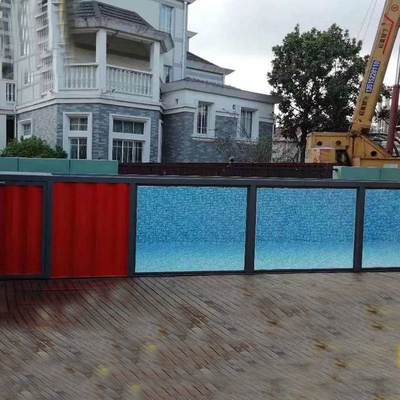 Außen Stahlkonstruktionsrahmen 20FT 40FT Vorgefertigter Behälter Schwimmbad