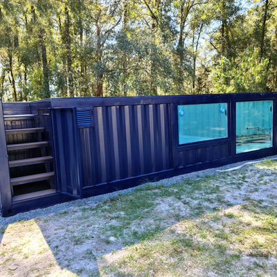 Außen Stahlkonstruktionsrahmen 20FT 40FT Vorgefertigter Behälter Schwimmbad