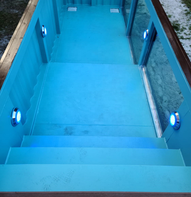 BESCHLOSSENDER Behälter Schwimmbad mit Fenster Duschhaus Spa Stahlkonstruktion Pool
