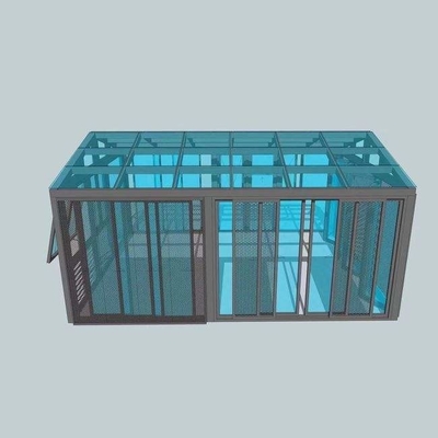 Balkon frei stehend Sonnenschein Haus Wintergarten Aluminiumrahmen Schrägdach Sonnenzimmer
