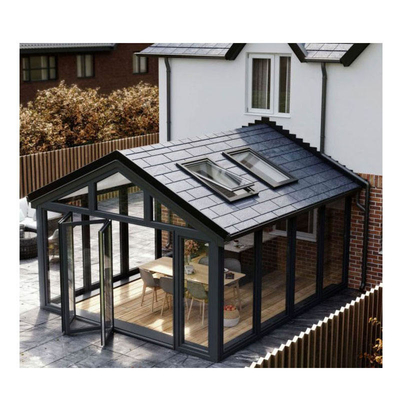 Balkon frei stehend Sonnenschein Haus Wintergarten Aluminiumrahmen Schrägdach Sonnenzimmer