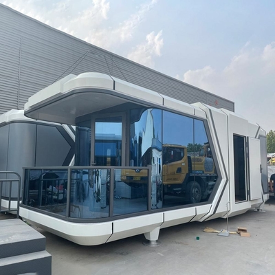 Warm verkaufte Möblierte Hütten Häuser Villa Haus 40FT Containerhaus Weiß Capusal Office Pod