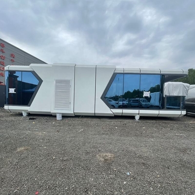 Warm verkaufte Möblierte Hütten Häuser Villa Haus 40FT Containerhaus Weiß Capusal Office Pod