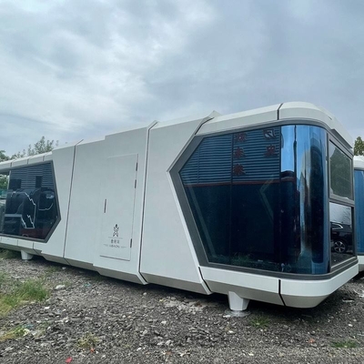 Warm verkaufte Möblierte Hütten Häuser Villa Haus 40FT Containerhaus Weiß Capusal Office Pod