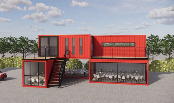 Niedriger Fabrikpreis Zwei Stoery Containerhaus Leichtstahlgebäude Mobilhaus