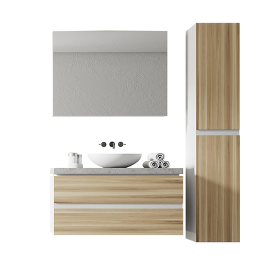 Mdf-PVC fertigte Badezimmer-Kabinett-an der Wand befestigte Raumersparnis-Make-upeitelkeit besonders an