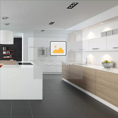 Melamin-Brett-Marmorplatte-Schrank der Furnierholz-modularer Küchenschrank-18mm