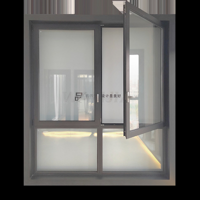 Aluminium-stoßfeste Windows-Doppelverglasung des Flügelfenster-GB/T8814
