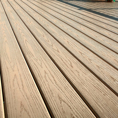 18mm Matt Plastic Wood Grain Flooring beständiger zusammengesetzter UVdecking PVCs