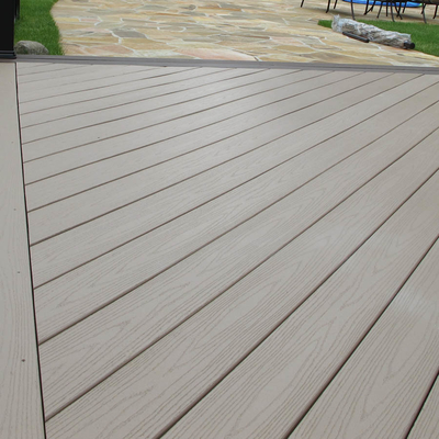 18mm Matt Plastic Wood Grain Flooring beständiger zusammengesetzter UVdecking PVCs