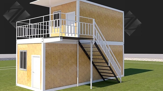 Schlafzimmer-zweistöckige Versandverpackungs-Häuser des Schlafsaal-Fertigbehälter-Haus-4
