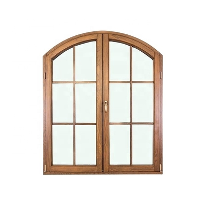 Inneres Schwingen französischer Art-hölzerner Aluminiumrahmen-Windows wölbte Flügelfenster Windows