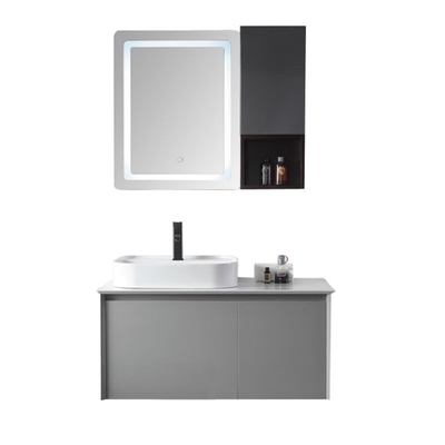 Warmer Licht-Spiegel Grey Customized Bathroom Cabinetss LED 40 Zoll-Bad-Eitelkeit