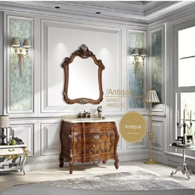 Goldene SS asphaltieren kundengebundene Badezimmer-Kabinette 35&quot; Marmorcountertop-Wannen-Eitelkeit