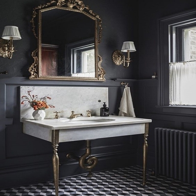 Goldene SS asphaltieren kundengebundene Badezimmer-Kabinette 35&quot; Marmorcountertop-Wannen-Eitelkeit