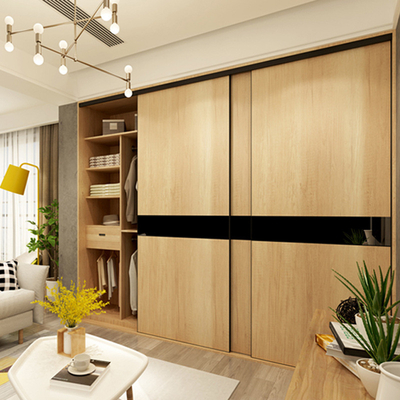 Modischer fester hölzerner Weg in Wandschrank-Organisator-Mirror Sliding Doors-Garderoben für Kleidung