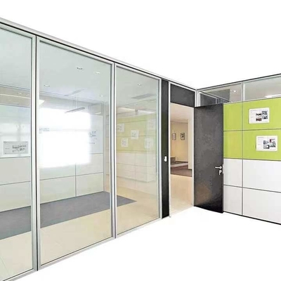 Büro-Trennwand-vertikale Aluminiumrahmen-Glaswand STC 42-48db