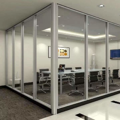 Büro-Wand-Glasfach Ansicht der Doppelschicht voll- für das Raum-Teilen