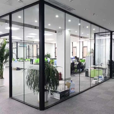 Büro-Wand-Glasfach Ansicht der Doppelschicht voll- für das Raum-Teilen