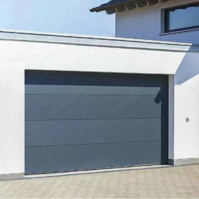 Zeitgenössische automatisierte Garagentor-Stahlschwarz-Außenrolle herauf Tür mit Motor