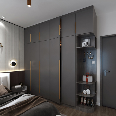 18mm Melamin-Spanplatte fertigte Garderoben-einzelnes Schlafzimmer-Speicher-Kabinett besonders an