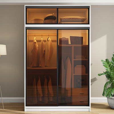 TESIA fertigte Garderoben-Schlafzimmer-Möbel-Glasschiebetür-Speicher-Kabinett besonders an