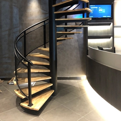 Schwarzer Antidachboden-gebrauchsfertige Stahltreppe der beleg-Innenwendeltreppe-SS304
