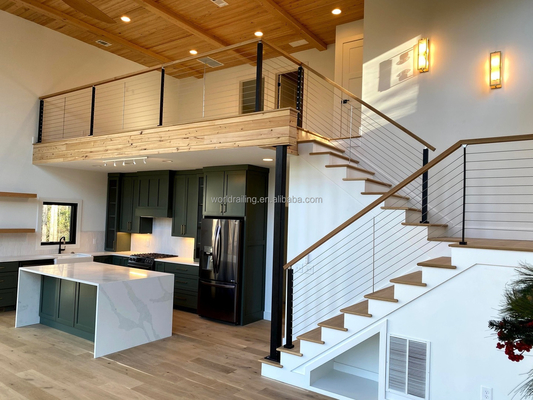 Einfach installieren Sie modernes U-förmiges Treppenhaus-Spiralen-Bauholz-Glasbalustraden-Treppe