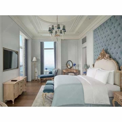 Fsc-Spitzenhotel-Möbel-europäische Art geschnitzter Landhaus-Schlafzimmer-Satz