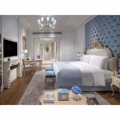Fsc-Spitzenhotel-Möbel-europäische Art geschnitzter Landhaus-Schlafzimmer-Satz