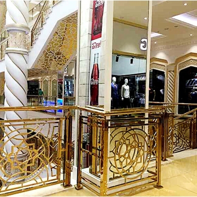 Baluster-Edelstahl-Platten-Geländer des kundenspezifisches Metalldekoratives mit der Eisenbahn beförderndes SS für Treppe