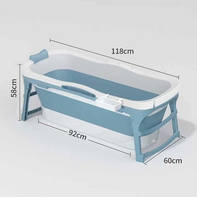 1.18M Blue Pink Freestanding Plastikbadewannen-faltende PlastikBadewanne für Erwachsene