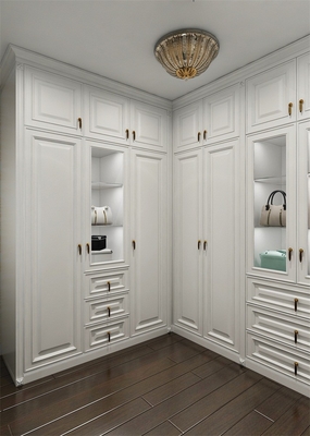 Rote Eichen-Walnuss-moderne Schlafzimmer-Garderoben-schöne hölzerne Speicher-Garderobe